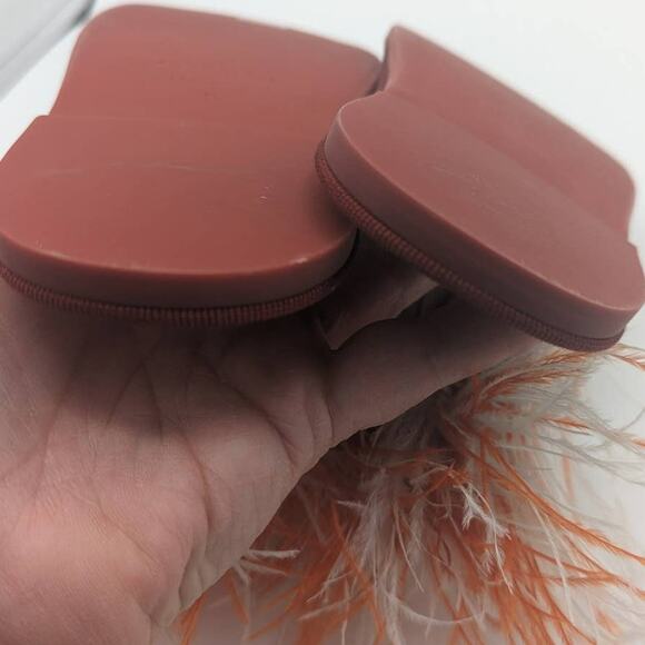 La Double J Boudoir Slipper Puzzle Bordeaux Faille Ostrich Feather Mule Small - Picture 6 of 15